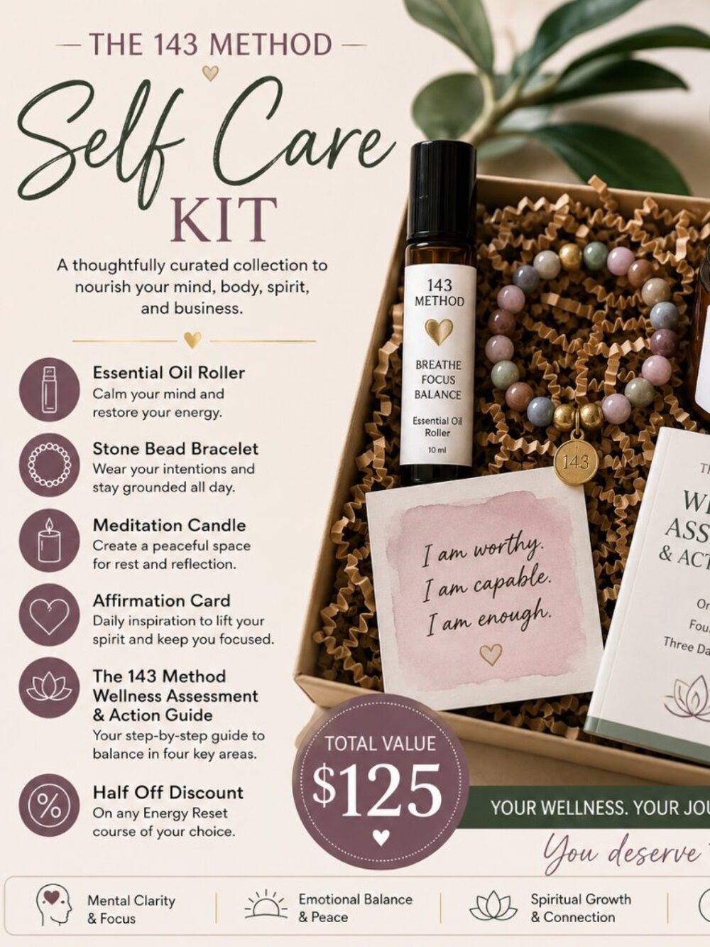 The 143 Method SELF CARE KIT (Limited Quantity) - $125 Total Value